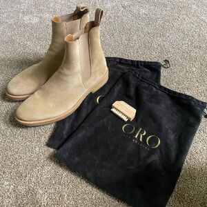 Classic Tan Chelsea Boot by Oro Los Angeles - Size 10